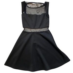 Speechless Mesh Panel Skater Dress Black sz Small